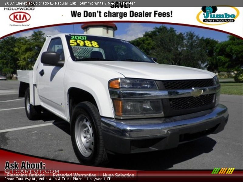 Summit White / Medium Pewter 2007 Chevrolet Colorado LS Regular Cab