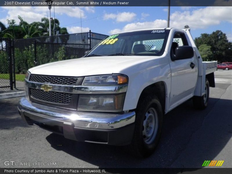 Summit White / Medium Pewter 2007 Chevrolet Colorado LS Regular Cab