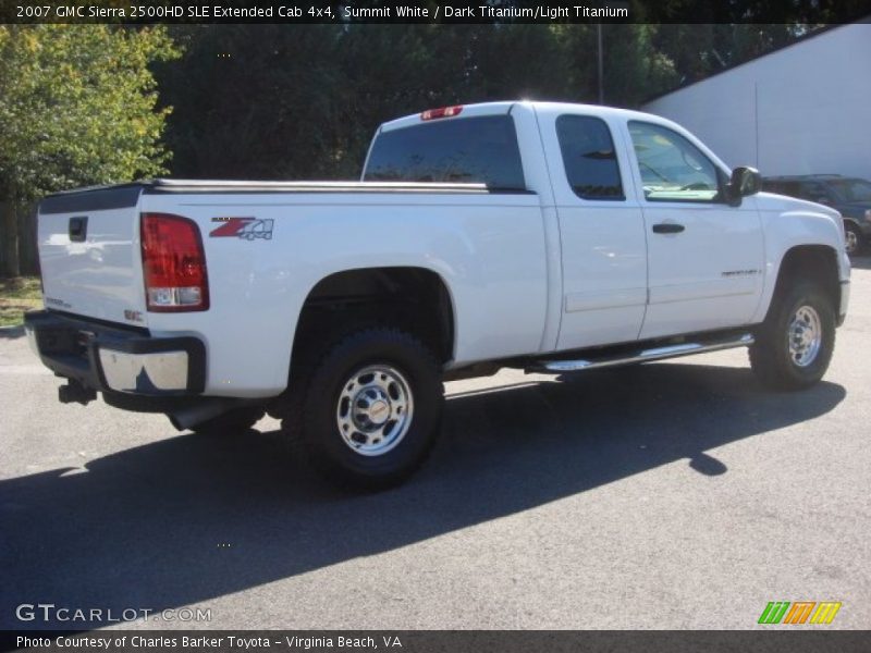 Summit White / Dark Titanium/Light Titanium 2007 GMC Sierra 2500HD SLE Extended Cab 4x4