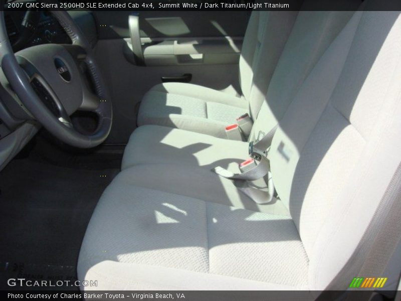 Summit White / Dark Titanium/Light Titanium 2007 GMC Sierra 2500HD SLE Extended Cab 4x4