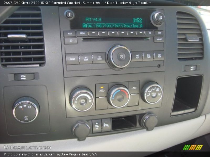 Summit White / Dark Titanium/Light Titanium 2007 GMC Sierra 2500HD SLE Extended Cab 4x4