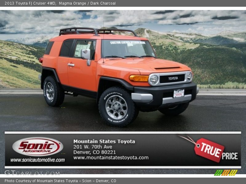 Magma Orange / Dark Charcoal 2013 Toyota FJ Cruiser 4WD
