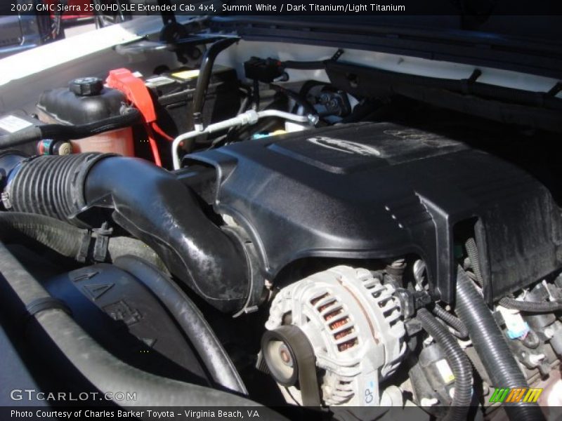 Summit White / Dark Titanium/Light Titanium 2007 GMC Sierra 2500HD SLE Extended Cab 4x4