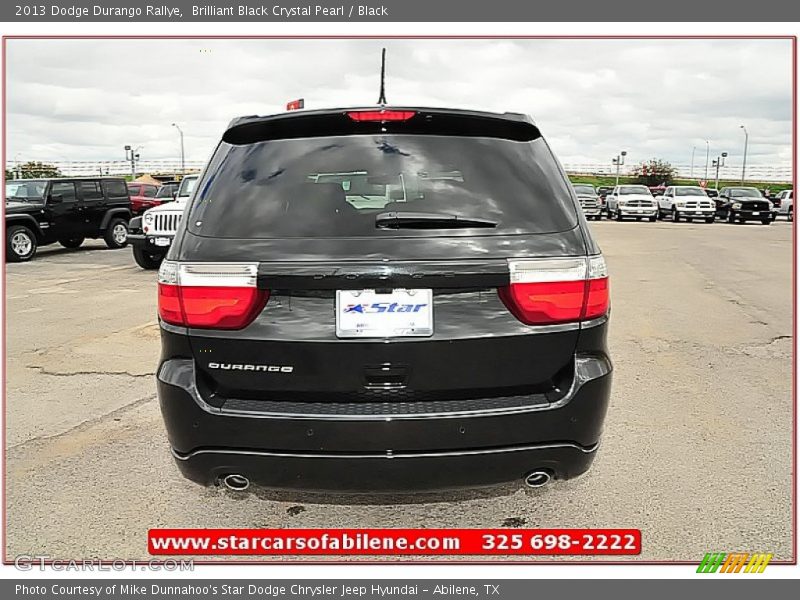 Brilliant Black Crystal Pearl / Black 2013 Dodge Durango Rallye