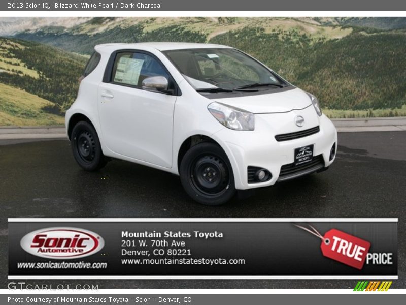 Blizzard White Pearl / Dark Charcoal 2013 Scion iQ