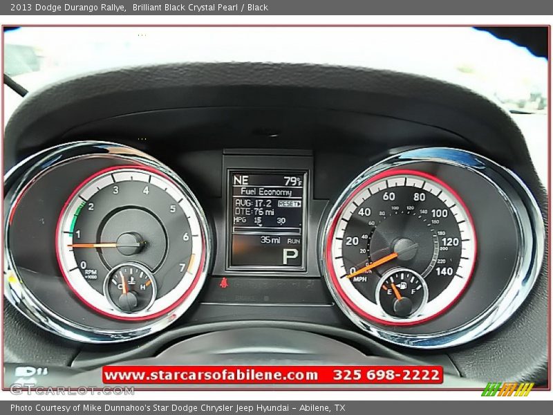 Brilliant Black Crystal Pearl / Black 2013 Dodge Durango Rallye