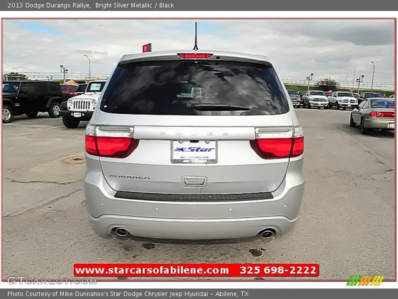 Bright Silver Metallic / Black 2013 Dodge Durango Rallye