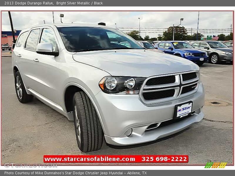 Bright Silver Metallic / Black 2013 Dodge Durango Rallye