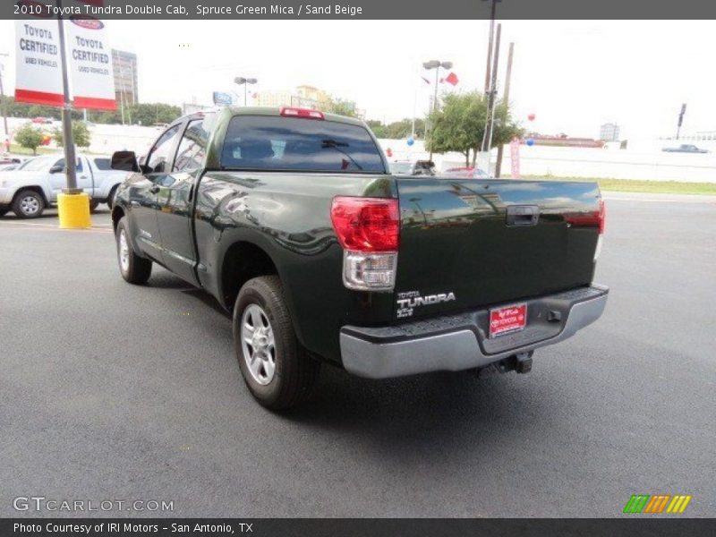 Spruce Green Mica / Sand Beige 2010 Toyota Tundra Double Cab