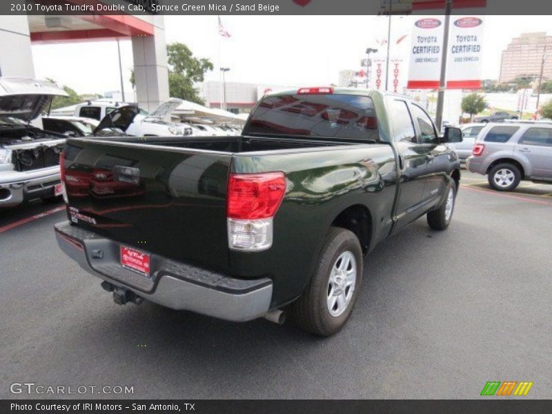 Spruce Green Mica / Sand Beige 2010 Toyota Tundra Double Cab