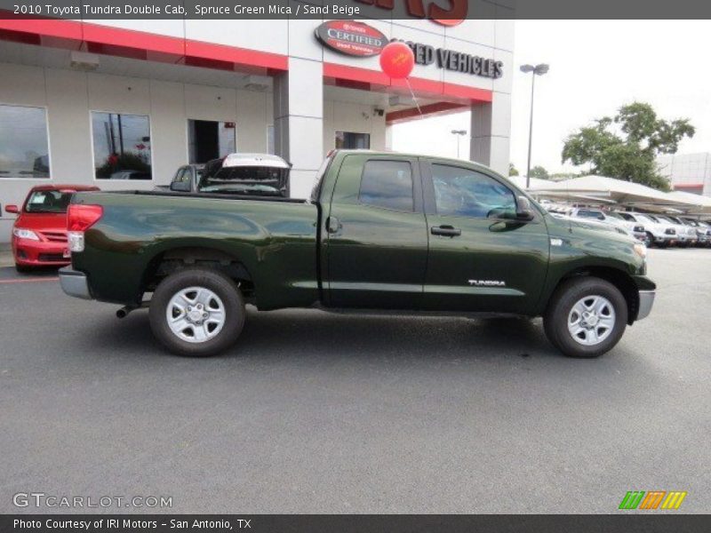 Spruce Green Mica / Sand Beige 2010 Toyota Tundra Double Cab