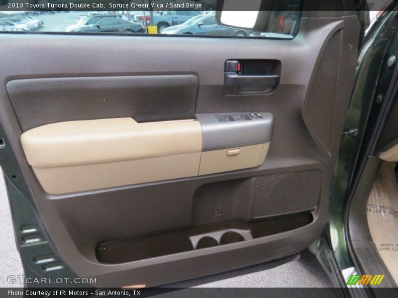 Spruce Green Mica / Sand Beige 2010 Toyota Tundra Double Cab