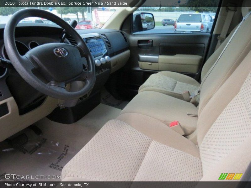 Spruce Green Mica / Sand Beige 2010 Toyota Tundra Double Cab