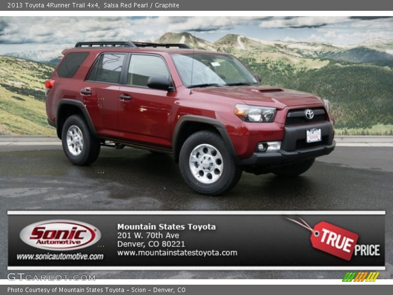 Salsa Red Pearl / Graphite 2013 Toyota 4Runner Trail 4x4
