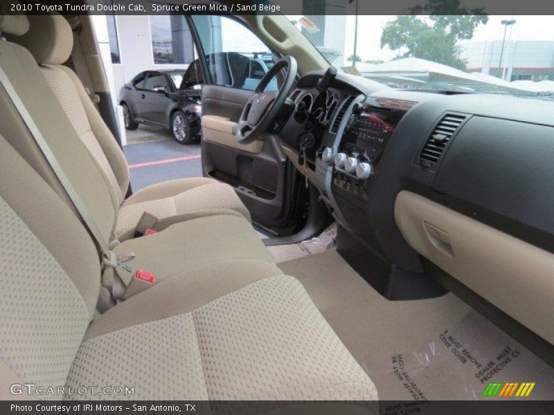 Spruce Green Mica / Sand Beige 2010 Toyota Tundra Double Cab