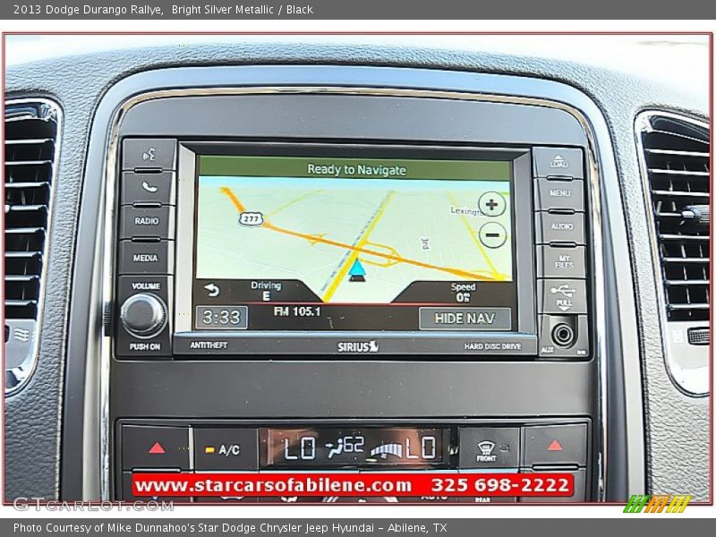 Bright Silver Metallic / Black 2013 Dodge Durango Rallye