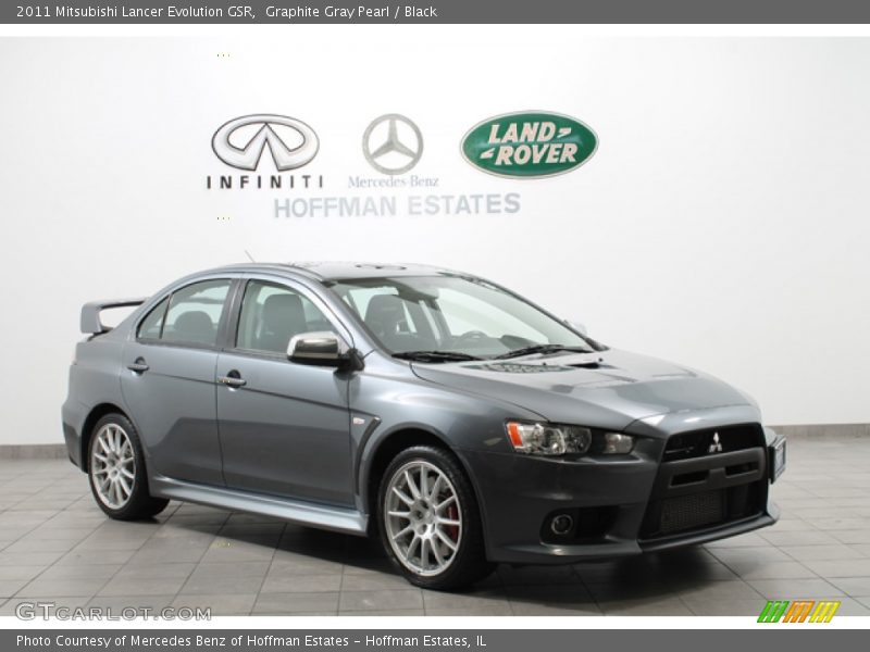 Graphite Gray Pearl / Black 2011 Mitsubishi Lancer Evolution GSR