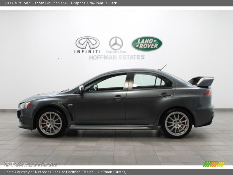 Graphite Gray Pearl / Black 2011 Mitsubishi Lancer Evolution GSR