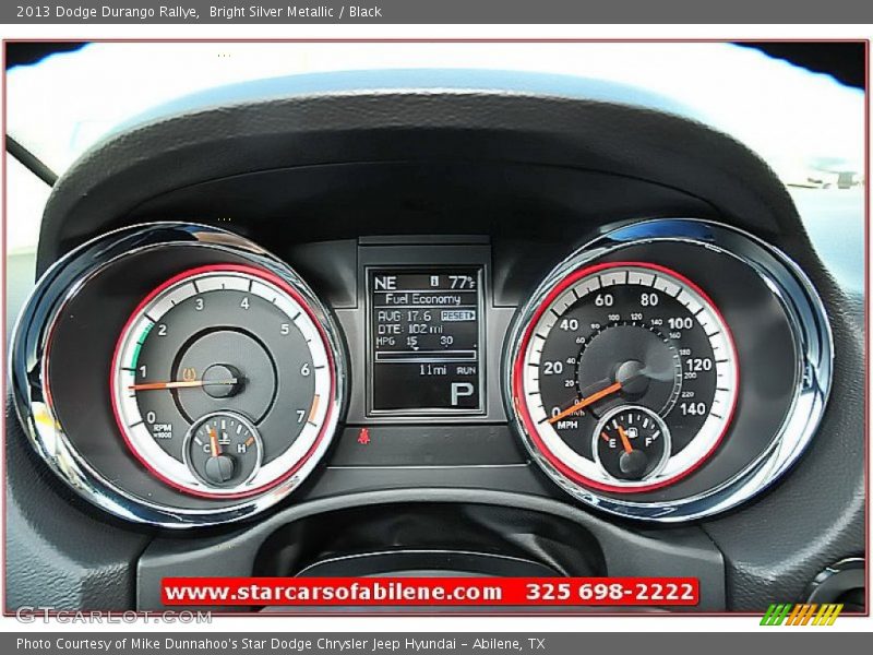 Bright Silver Metallic / Black 2013 Dodge Durango Rallye