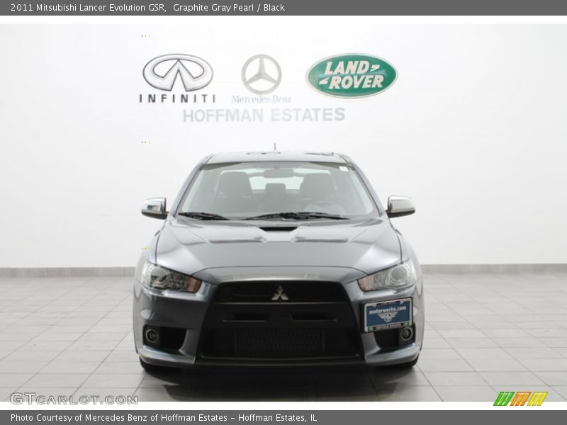 Graphite Gray Pearl / Black 2011 Mitsubishi Lancer Evolution GSR