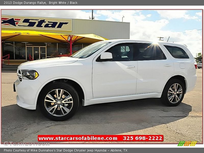 Bright White / Black 2013 Dodge Durango Rallye