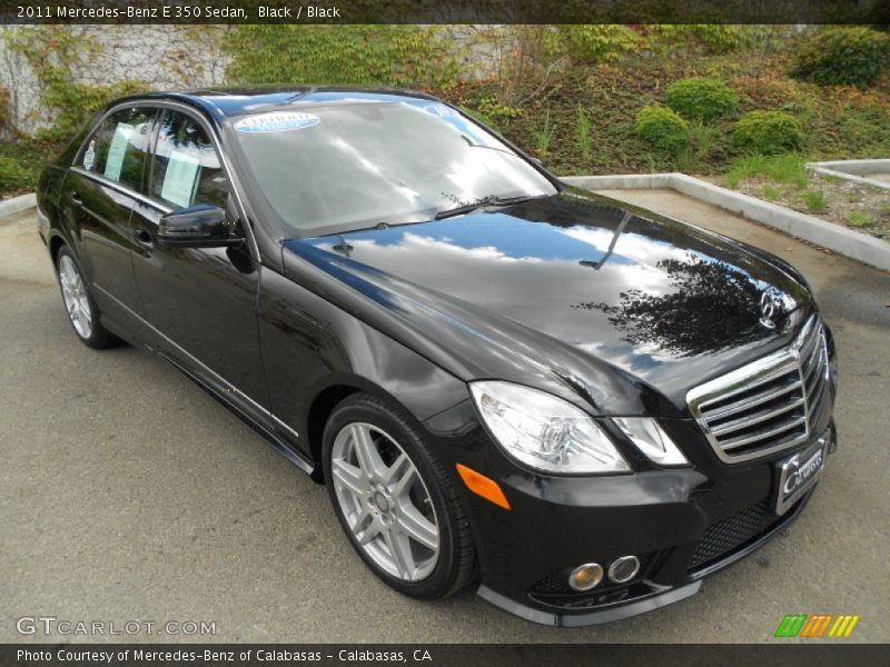 Black / Black 2011 Mercedes-Benz E 350 Sedan