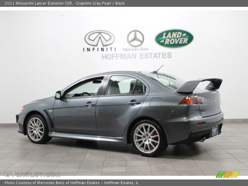 Graphite Gray Pearl / Black 2011 Mitsubishi Lancer Evolution GSR