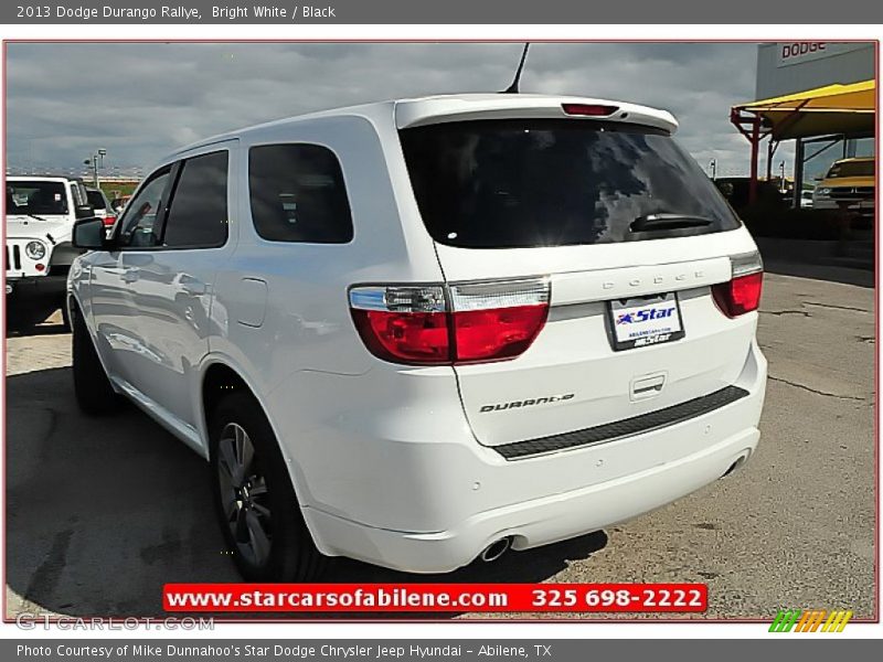 Bright White / Black 2013 Dodge Durango Rallye