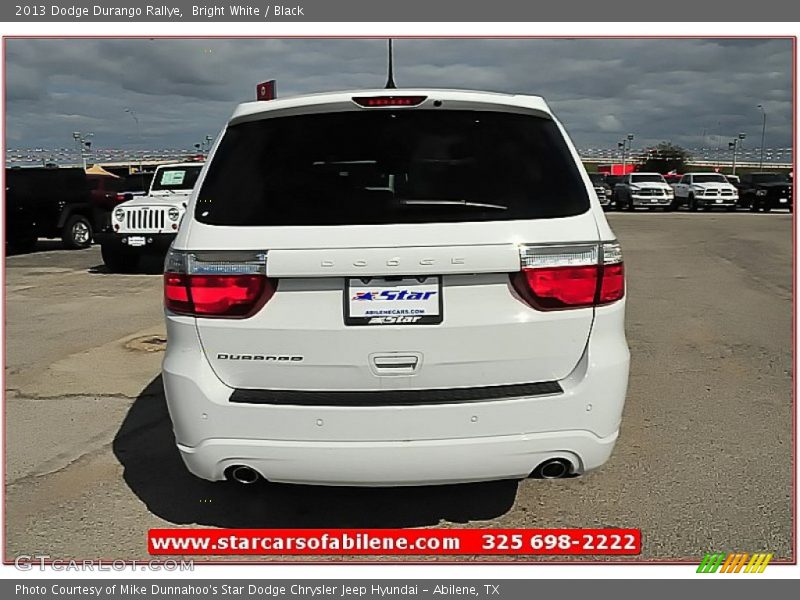 Bright White / Black 2013 Dodge Durango Rallye