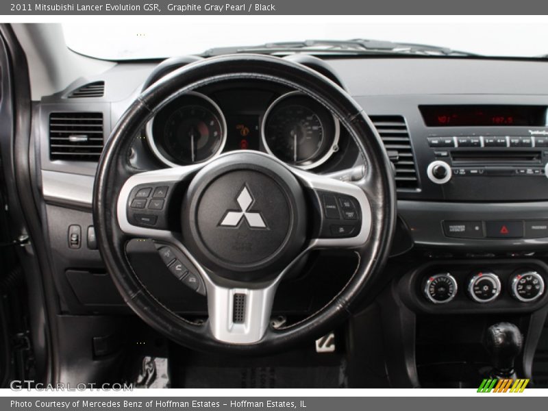 Graphite Gray Pearl / Black 2011 Mitsubishi Lancer Evolution GSR