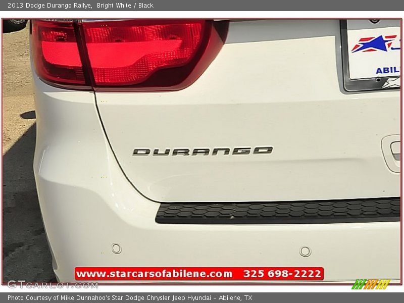 Bright White / Black 2013 Dodge Durango Rallye