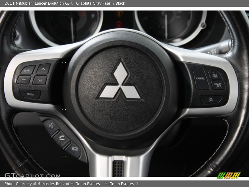 Graphite Gray Pearl / Black 2011 Mitsubishi Lancer Evolution GSR