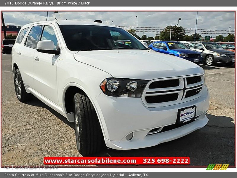 Bright White / Black 2013 Dodge Durango Rallye