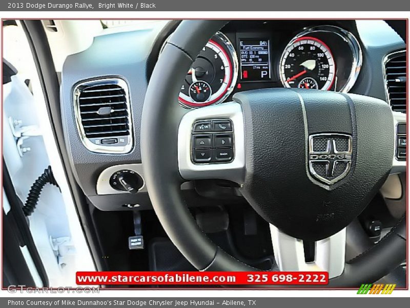Bright White / Black 2013 Dodge Durango Rallye