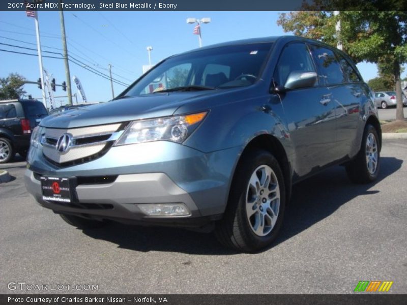 Steel Blue Metallic / Ebony 2007 Acura MDX Technology
