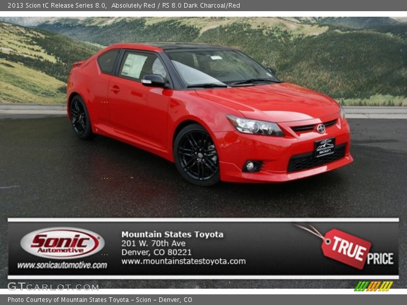 Absolutely Red / RS 8.0 Dark Charcoal/Red 2013 Scion tC Release Series 8.0