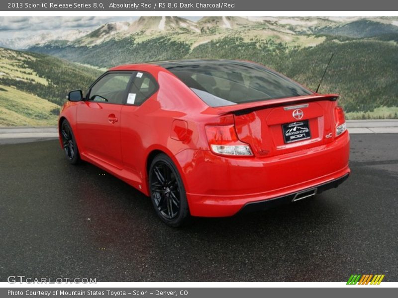 Absolutely Red / RS 8.0 Dark Charcoal/Red 2013 Scion tC Release Series 8.0