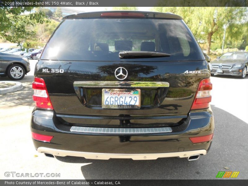 Black / Black 2008 Mercedes-Benz ML 350 4Matic