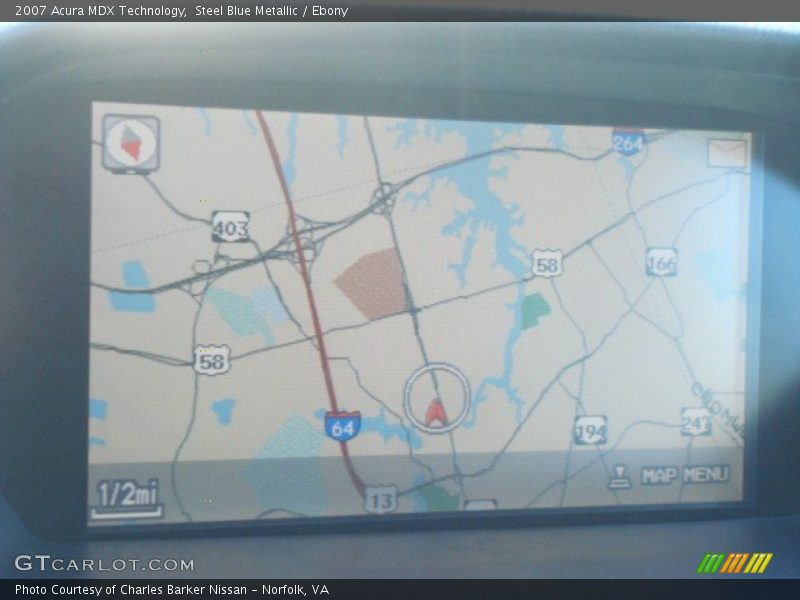 Steel Blue Metallic / Ebony 2007 Acura MDX Technology