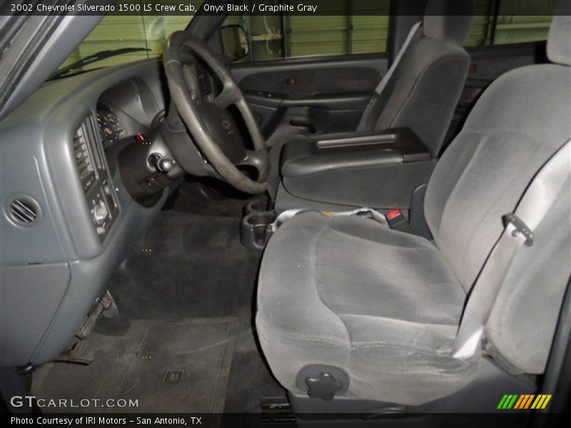 Onyx Black / Graphite Gray 2002 Chevrolet Silverado 1500 LS Crew Cab