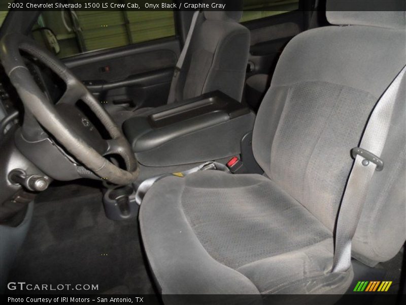 Onyx Black / Graphite Gray 2002 Chevrolet Silverado 1500 LS Crew Cab