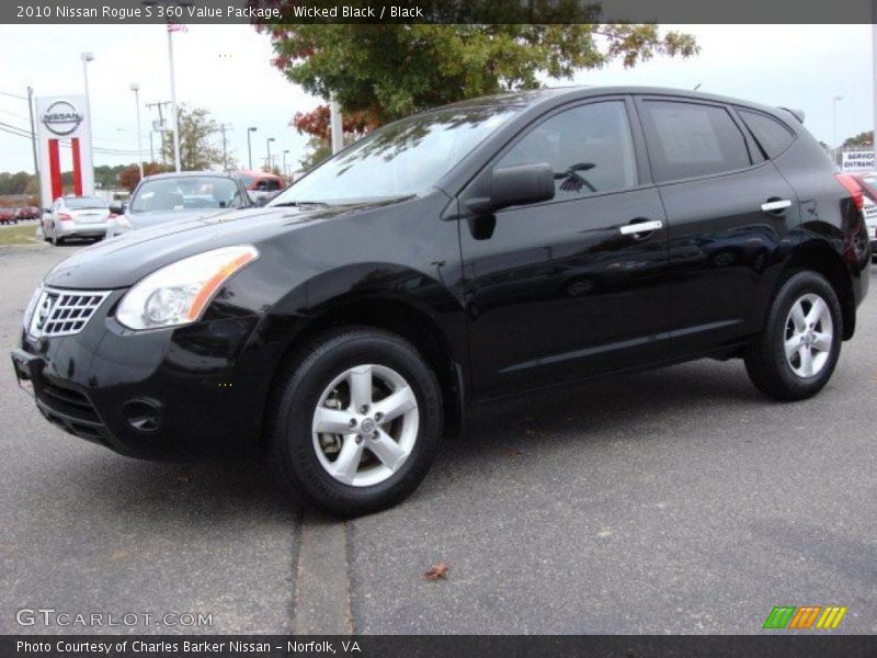 Wicked Black / Black 2010 Nissan Rogue S 360 Value Package