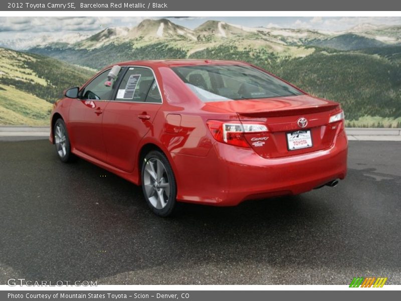 Barcelona Red Metallic / Black 2012 Toyota Camry SE