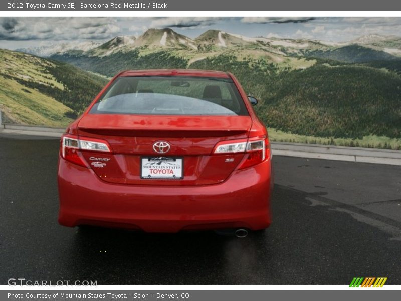 Barcelona Red Metallic / Black 2012 Toyota Camry SE