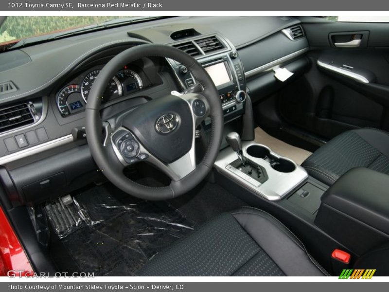 Barcelona Red Metallic / Black 2012 Toyota Camry SE