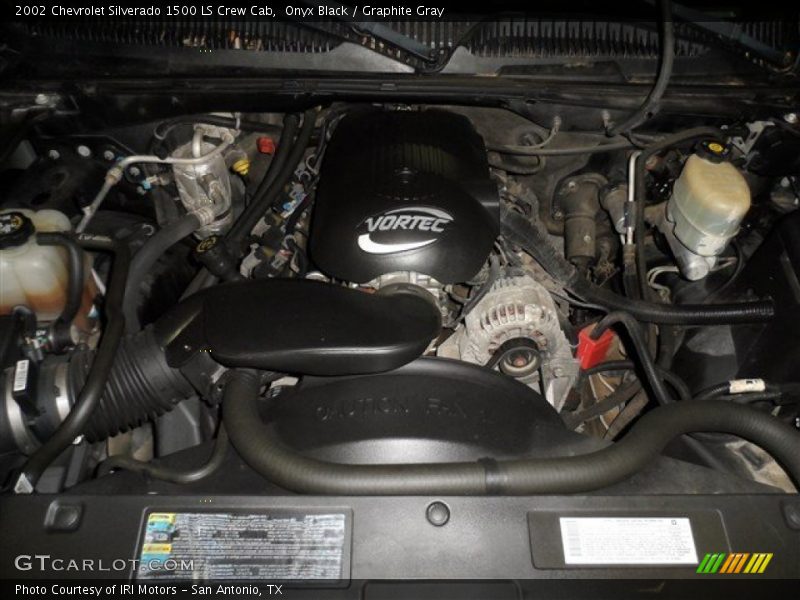 Onyx Black / Graphite Gray 2002 Chevrolet Silverado 1500 LS Crew Cab