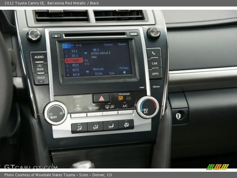 Barcelona Red Metallic / Black 2012 Toyota Camry SE