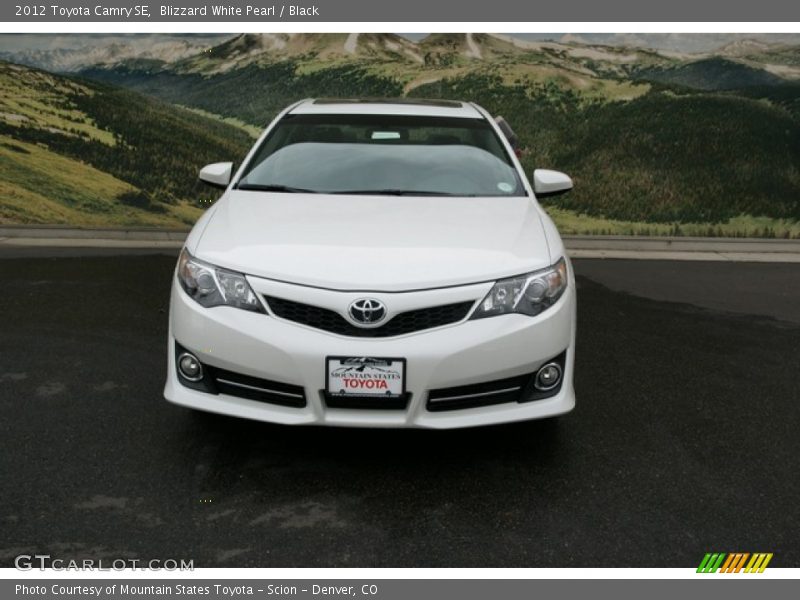 Blizzard White Pearl / Black 2012 Toyota Camry SE