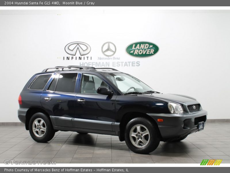 Moonlit Blue / Gray 2004 Hyundai Santa Fe GLS 4WD