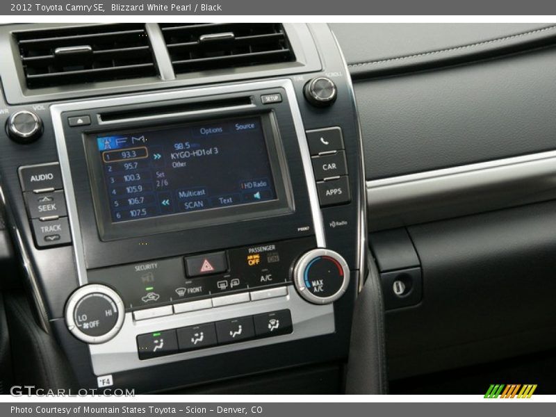Blizzard White Pearl / Black 2012 Toyota Camry SE